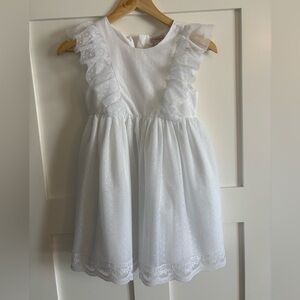 Catherine Malandrino White Ruffle Kids Dress